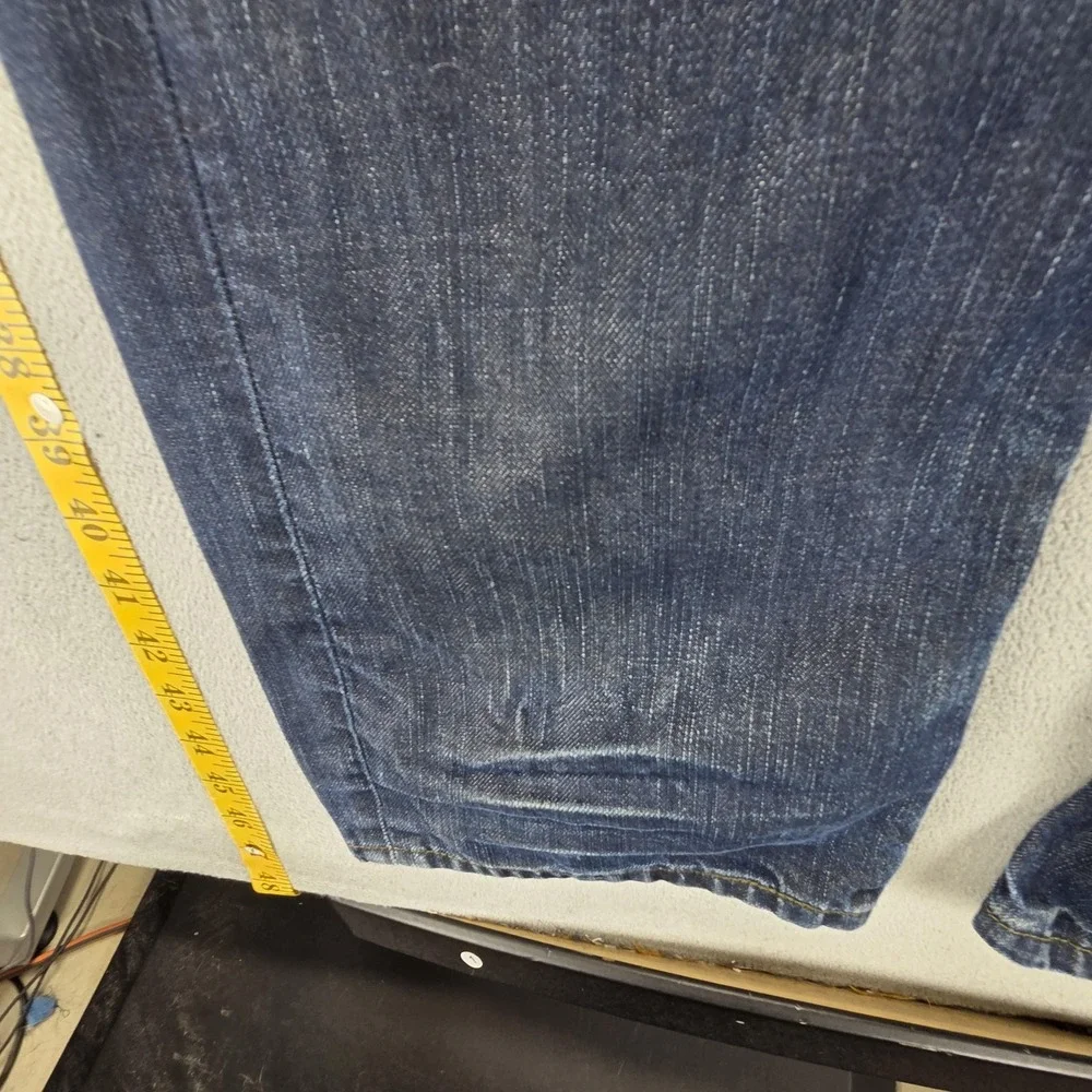 Vintage Levis 504 Jeans Mens 33x34 Blue Straight Engineered Zip Pocket Dark Wash